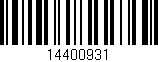 Código de barras (EAN, GTIN, SKU, ISBN): '14400931'