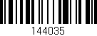 Código de barras (EAN, GTIN, SKU, ISBN): '144035'
