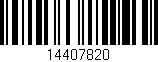 Código de barras (EAN, GTIN, SKU, ISBN): '14407820'