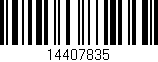 Código de barras (EAN, GTIN, SKU, ISBN): '14407835'