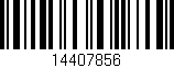 Código de barras (EAN, GTIN, SKU, ISBN): '14407856'