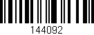 Código de barras (EAN, GTIN, SKU, ISBN): '144092'