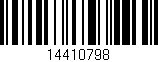 Código de barras (EAN, GTIN, SKU, ISBN): '14410798'