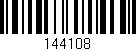 Código de barras (EAN, GTIN, SKU, ISBN): '144108'