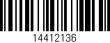 Código de barras (EAN, GTIN, SKU, ISBN): '14412136'