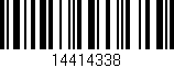 Código de barras (EAN, GTIN, SKU, ISBN): '14414338'