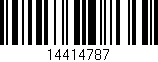 Código de barras (EAN, GTIN, SKU, ISBN): '14414787'