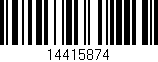 Código de barras (EAN, GTIN, SKU, ISBN): '14415874'