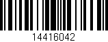 Código de barras (EAN, GTIN, SKU, ISBN): '14416042'
