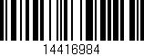Código de barras (EAN, GTIN, SKU, ISBN): '14416984'