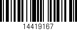 Código de barras (EAN, GTIN, SKU, ISBN): '14419167'