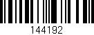 Código de barras (EAN, GTIN, SKU, ISBN): '144192'