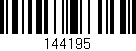 Código de barras (EAN, GTIN, SKU, ISBN): '144195'