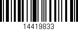 Código de barras (EAN, GTIN, SKU, ISBN): '14419833'