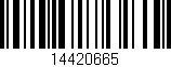 Código de barras (EAN, GTIN, SKU, ISBN): '14420665'