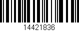 Código de barras (EAN, GTIN, SKU, ISBN): '14421836'