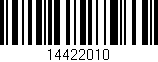 Código de barras (EAN, GTIN, SKU, ISBN): '14422010'