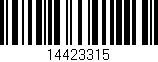 Código de barras (EAN, GTIN, SKU, ISBN): '14423315'