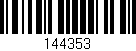 Código de barras (EAN, GTIN, SKU, ISBN): '144353'