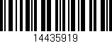 Código de barras (EAN, GTIN, SKU, ISBN): '14435919'