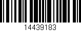 Código de barras (EAN, GTIN, SKU, ISBN): '14439183'
