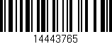 Código de barras (EAN, GTIN, SKU, ISBN): '14443765'