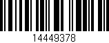 Código de barras (EAN, GTIN, SKU, ISBN): '14449378'