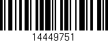 Código de barras (EAN, GTIN, SKU, ISBN): '14449751'