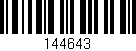 Código de barras (EAN, GTIN, SKU, ISBN): '144643'