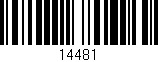 Código de barras (EAN, GTIN, SKU, ISBN): '14481'