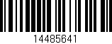 Código de barras (EAN, GTIN, SKU, ISBN): '14485641'