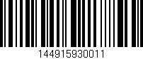 Código de barras (EAN, GTIN, SKU, ISBN): '144915930011'
