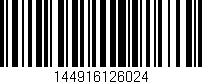 Código de barras (EAN, GTIN, SKU, ISBN): '144916126024'