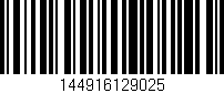 Código de barras (EAN, GTIN, SKU, ISBN): '144916129025'