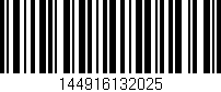 Código de barras (EAN, GTIN, SKU, ISBN): '144916132025'