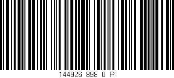 Código de barras (EAN, GTIN, SKU, ISBN): '144926_898_0_P'