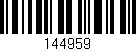 Código de barras (EAN, GTIN, SKU, ISBN): '144959'