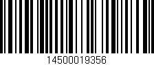 Código de barras (EAN, GTIN, SKU, ISBN): '14500019356'