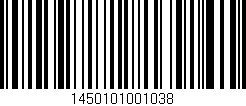 Código de barras (EAN, GTIN, SKU, ISBN): '1450101001038'