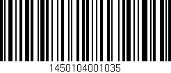 Código de barras (EAN, GTIN, SKU, ISBN): '1450104001035'