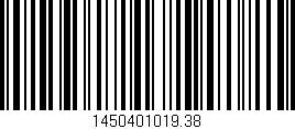 Código de barras (EAN, GTIN, SKU, ISBN): '1450401019.38'