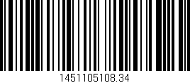 Código de barras (EAN, GTIN, SKU, ISBN): '1451105108.34'