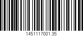 Código de barras (EAN, GTIN, SKU, ISBN): '1451117001.35'