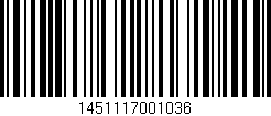 Código de barras (EAN, GTIN, SKU, ISBN): '1451117001036'