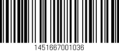 Código de barras (EAN, GTIN, SKU, ISBN): '1451667001036'