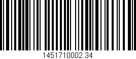Código de barras (EAN, GTIN, SKU, ISBN): '1451710002.34'