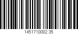 Código de barras (EAN, GTIN, SKU, ISBN): '1451710002.35'