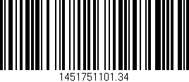 Código de barras (EAN, GTIN, SKU, ISBN): '1451751101.34'