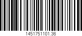 Código de barras (EAN, GTIN, SKU, ISBN): '1451751101.36'