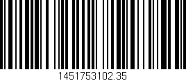Código de barras (EAN, GTIN, SKU, ISBN): '1451753102.35'
